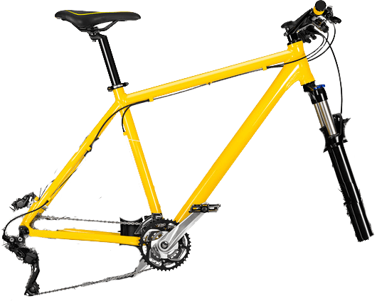 The bike frame (no wheels)